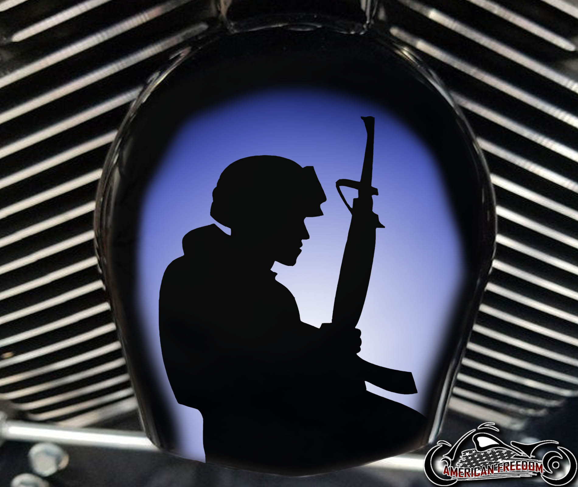 Custom Horn Cover - Lone Soldier - Click Image to Close
